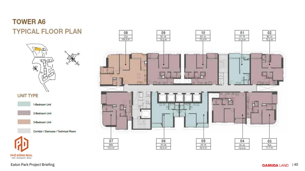 Mặt bằng dự án căn hộ Eaton Park Quận 2