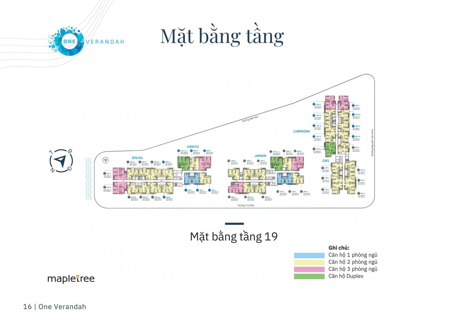 Mặt bằng One Verandah tầng 19