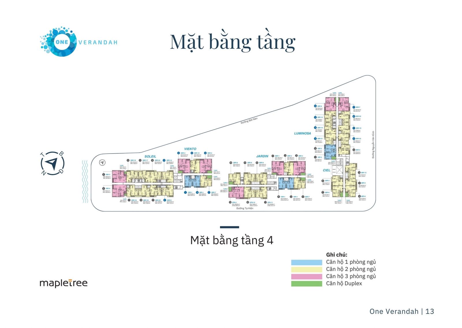 Mặt bằng One Verandah tầng 4