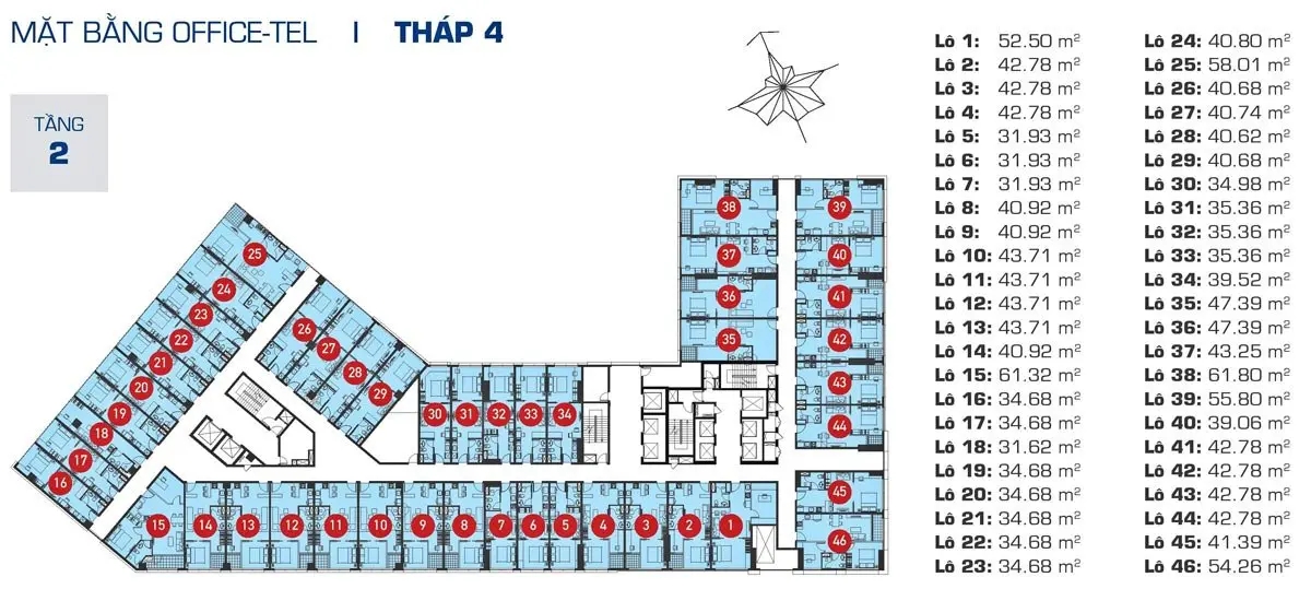 Mặt officetel Tháp 4 The Sun Avenue